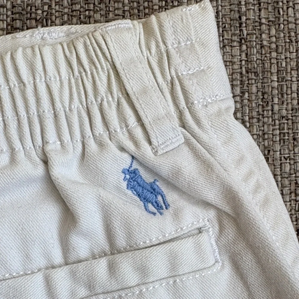 Ralph Lauren Off-White High-Rise Bermuda Shorts